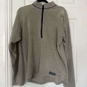 Vintage Melanzana Beige Half Zip Microgrid Fleece
